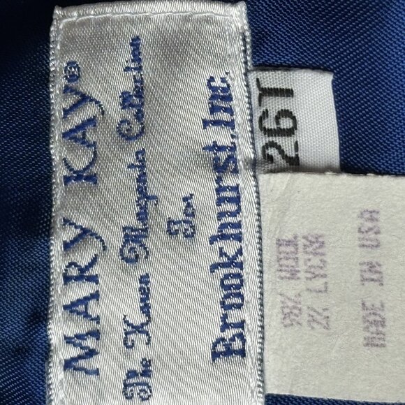 Mary Kay For Brookhurst Skirt Size 26Tall Blue Wool Blend Women Straight Skirt - Picture 3 of 11